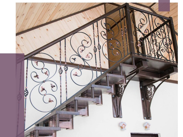 Кованые лестницы в Салавате от 83218 руб. под ключ