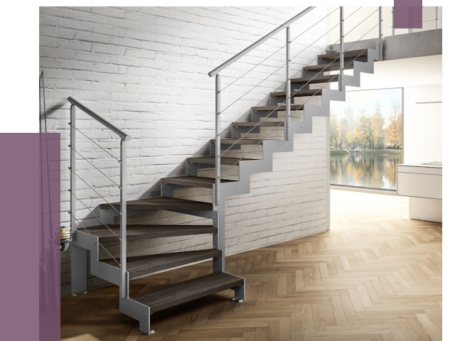 Г-образные лестницы под ключ в Салавате от 38675 руб. | ПРОЛЁТ-Слв