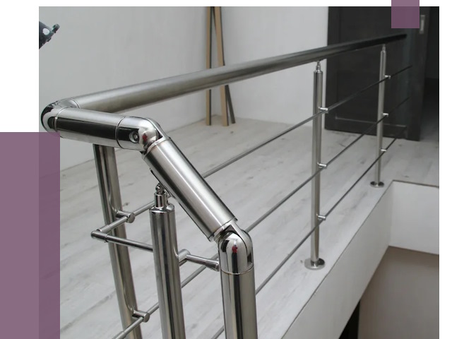Перила из нержавеющей стали в Салавате от 9389 руб. под ключ | ПРОЛЁТ-Слв