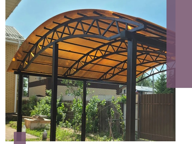 Изготовление навесов под ключ в Салавате из качественных материалов