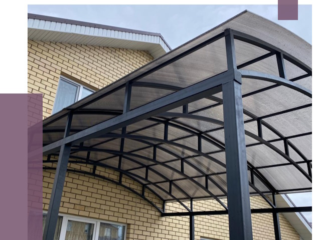 Монтаж козырьков в Салавате от 12003 руб. | ПРОЛЁТ-Слв