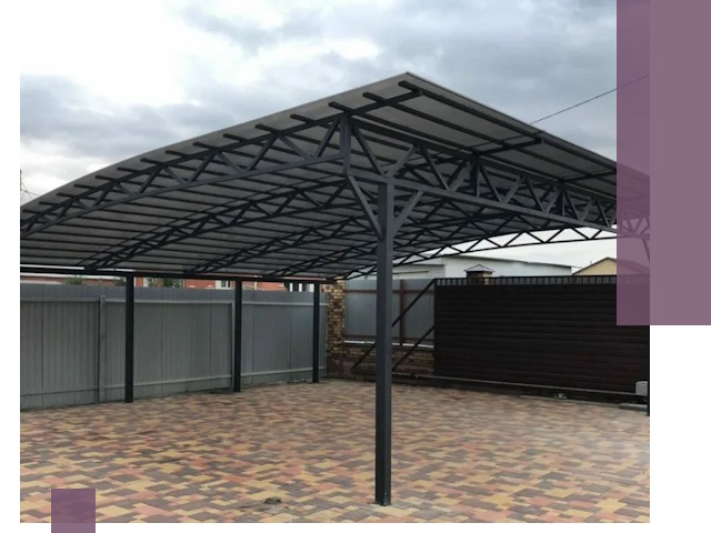 Недорогие навесы под ключ в Салавате — изготовление и монтаж