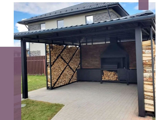 Навесы для барбекю в Салавате от 13283 руб. под ключ | ПРОЛЁТ-Слв