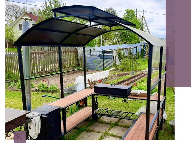 Навесы для барбекю в Салавате: изготовление, монтаж и демонтаж