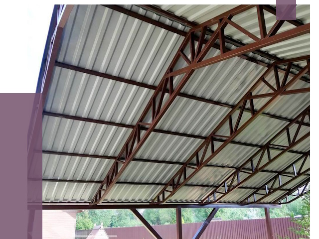 Навесы из профнастила в Салавате от 7682 руб. | ПРОЛЁТ-Слв