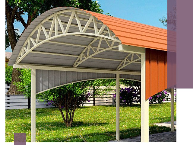 Навесы из профнастила под ключ в Салавате — установка и монтаж