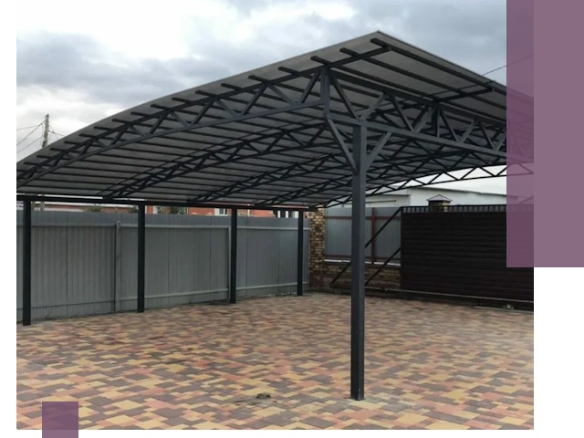 Металлические навесы под ключ в Салавате — изготовление и монтаж