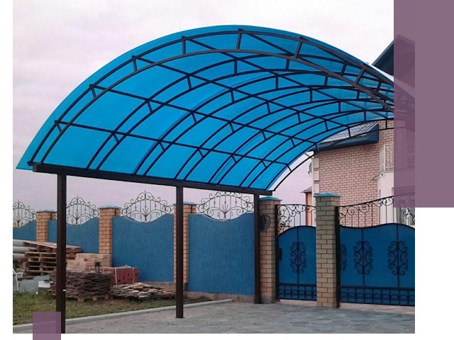 Арочные навесы под ключ в Салавате — изготовление и монтаж