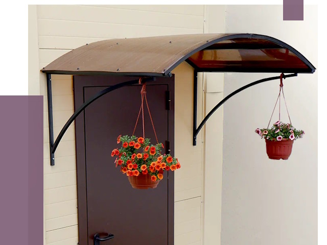 Козырьки над входом в Салавате от 15470 руб.  | ПРОЛЁТ-Слв