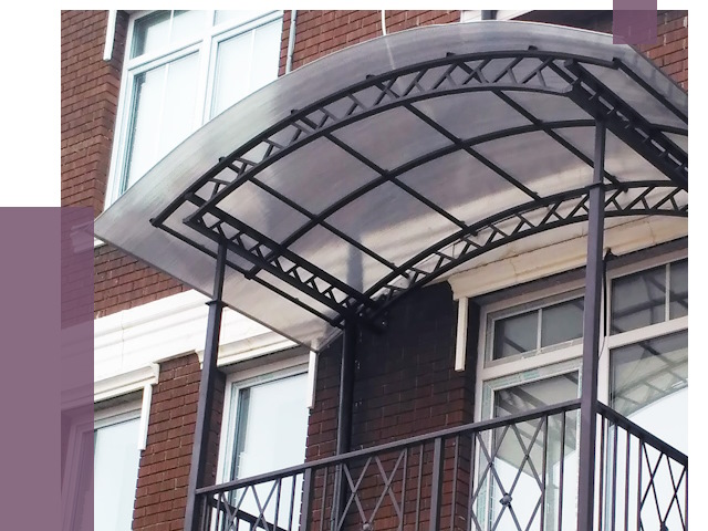 Козырьки над балконом в Салавате от 9015 руб. | ПРОЛЁТ-Слв