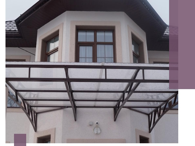 Козырьки из поликарбоната под ключ в Салавате