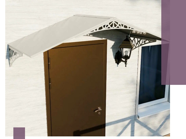 Металлические козырьки на входы и террасы в Салавате