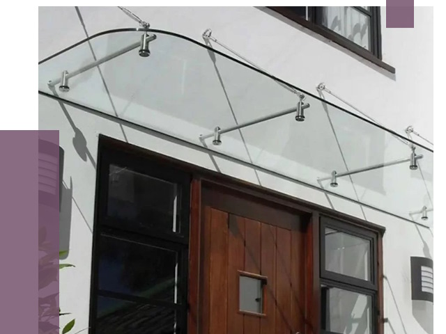 Стеклянные козырьки в Салавате от 19738 руб. | ПРОЛЁТ-Слв