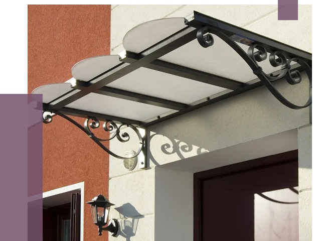 Односкатные козырьки в Салавате от 8749 руб.  | ПРОЛЁТ-Слв