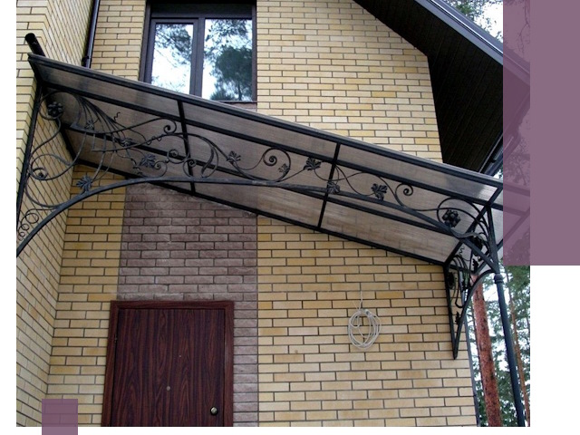 Односкатные козырьки из металла под ключ в Салавате