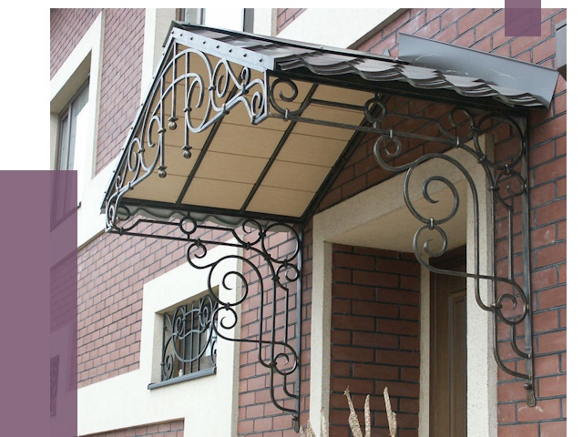 Двускатные козырьки в Салавате под ключ от 13336 руб.