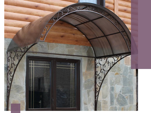 Арочные козырьки под ключ в Салавате: изготовление и монтаж